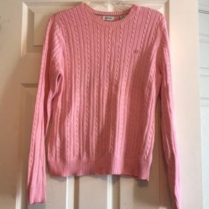 Izod Pink Cable Knit Sweater